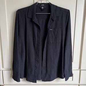 Volcom Modern Fit Black Flannel Button-down